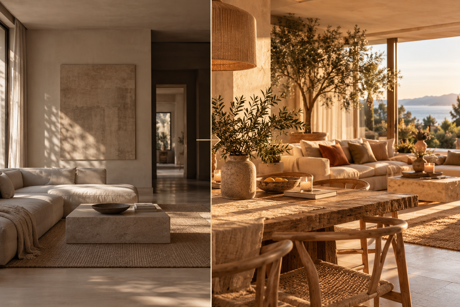 A warm home evolving from quiet restraint into a welcoming space for connection